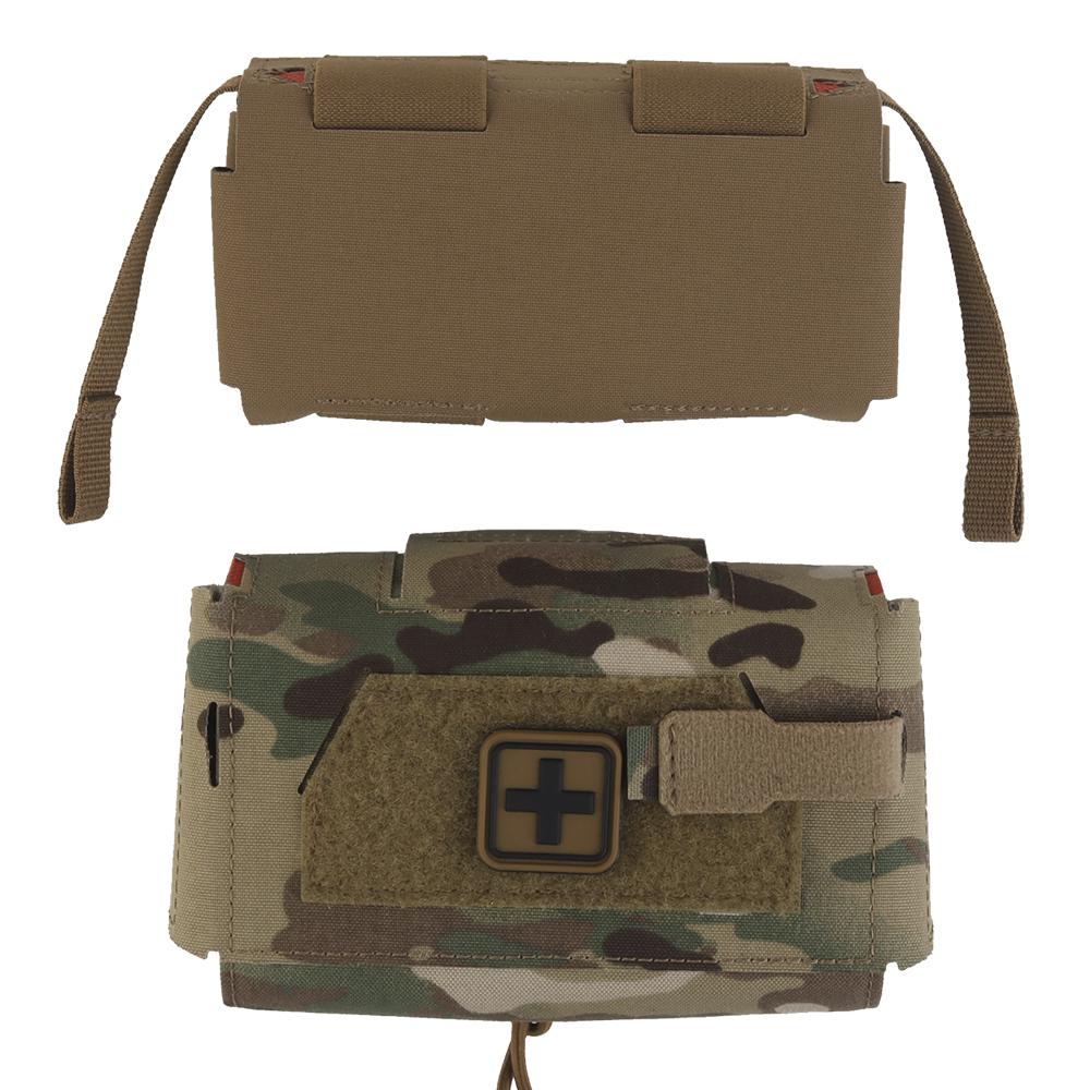 Compact V3 GEN3 Trauma Pouch, Camo MD2 IFAK Tactical First Aid Bag, Medical Utility Pouch For Hunting Vest Plate Carrier Waist Belt Gear