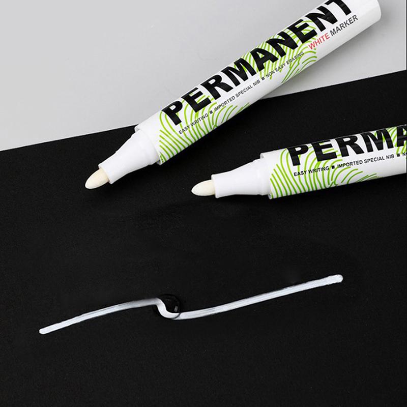 1 Pc White Marker Pen Oily Waterproof Plastic Gel Pen For Writing Drawing White Diy Album Graffiti Pen Stationery For Notebook