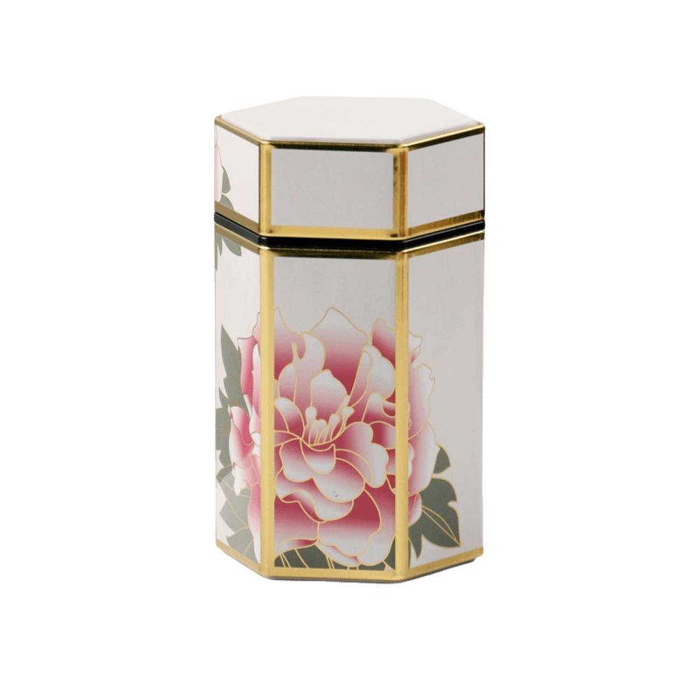Creative Hexagonal Tea Box Sealed Tinplate Tea Storage Tank Small Tea Storage Container Tea Set Accessories