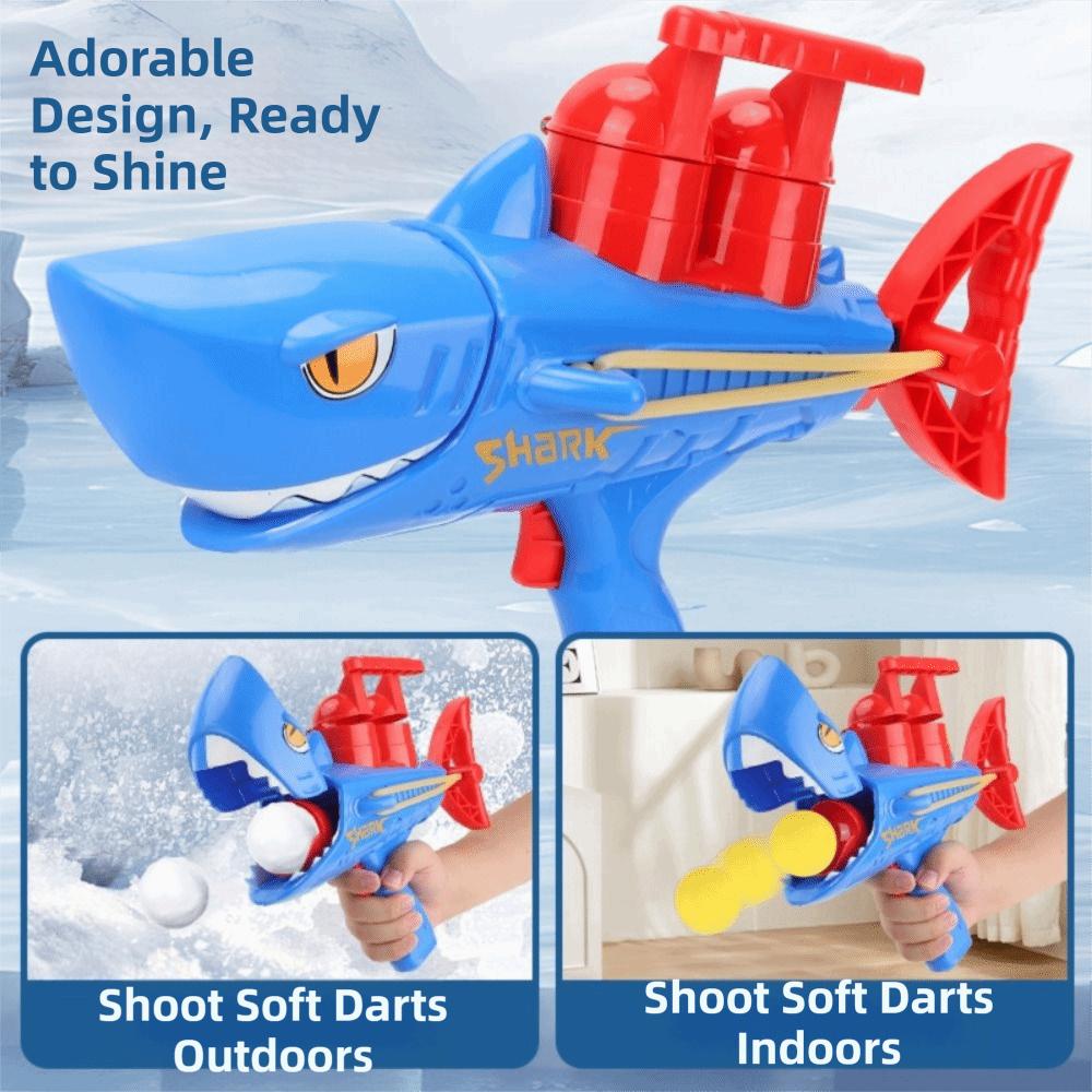 No Battery Snowball Launcher Creative Design Snowball Maker Shark Snowball Launcher  Ice Games