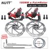 NUTT MTB Mountain Bicycle Discs Brake Red Color Brakes Line Caliper 160MM Disk 180MM Rotor For BMX Scooter Front Rear Bike Parts