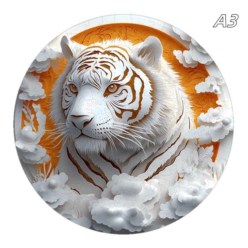 Non-Toxic Interactive 3D Cave Jurassic Animal Wooden Puzzle Game - Educational Toy For Kids And Adults - Ideal Birthday Gift Jigsaw Puzzle