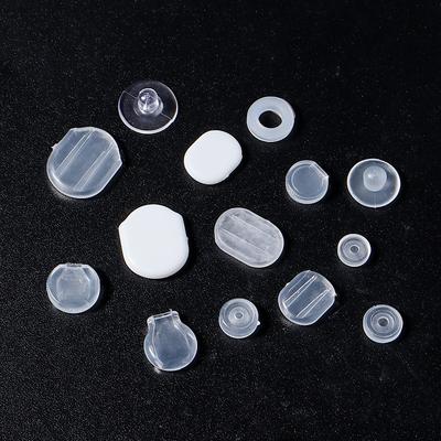 10pcs/lot Silicone Earring Clip Pad Cushion Transparent Earrings Plugs Anti-pain Pad for Jewelry Making Supplies DIY Accessories