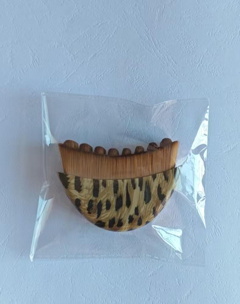 Leopard Print Lymphatic Contour Massage Brush for Face, Eyes, and Neck