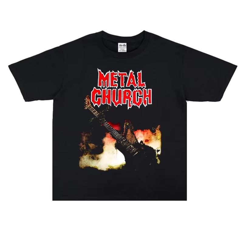 2025 Black Metal  Metal Church Printed Men's Women's Casual Short Sleeve T-shirt Leisure Brand High Quality Tee Unsex