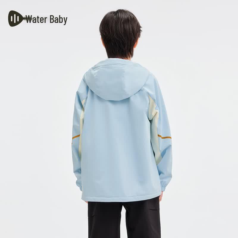 SOUHAIT Kids' Tech Windproof Water-Repellent Fleece-Lined Hooded Jacket