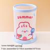 Creative Foldable Cartoon Pen Holder - Round Plastic Desktop Storage for Office & Study