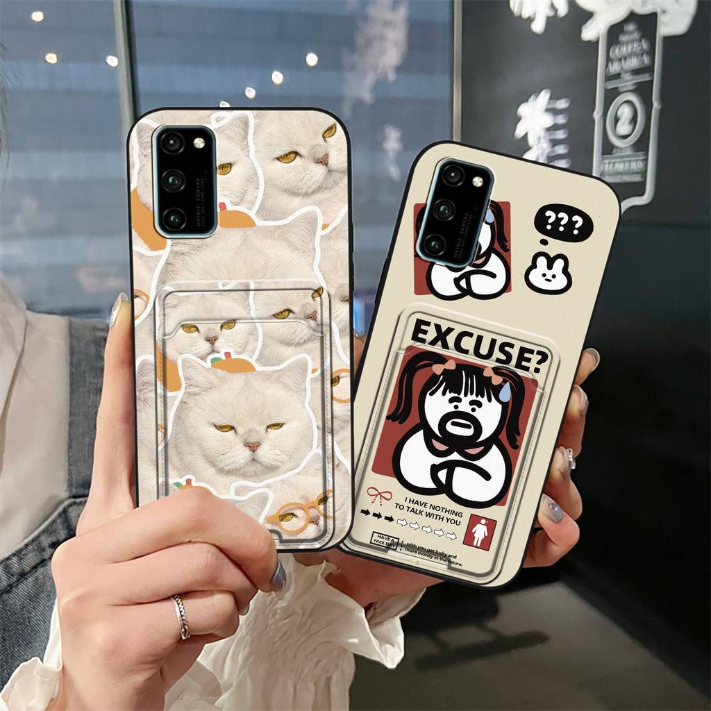 Card bag Anti-knock Phone Case For Huawei Honor V30 Pro/View 30 Pro Back Cover Anti-dust Dirt-resistant Cute Shockproof