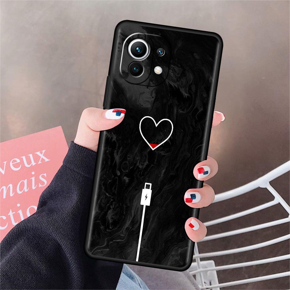 Cute Love Heart Funda Case For Xiaomi Mi 11 Lite 5G NE 11T Pro 10T 9T Note 10 12 12X 12S Ultra Soft Silicone Shell Phone Cover