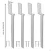 4 Pieces Z Shaped Ground Anchor Galvanized Swing Set with Screws No Concrete Stake for
