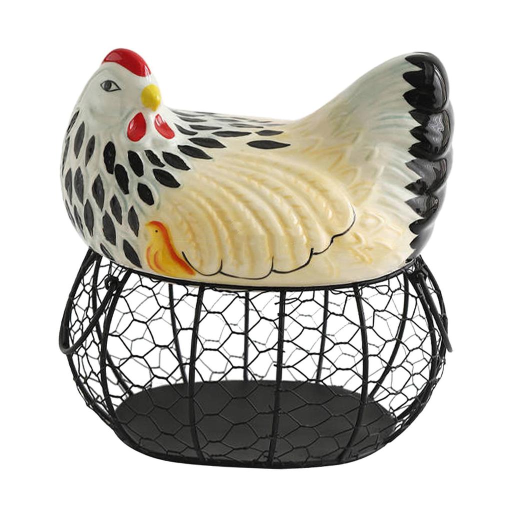 Chicken Design Egg Storage Basket Creative Decorative Kitchen Decor Egg
