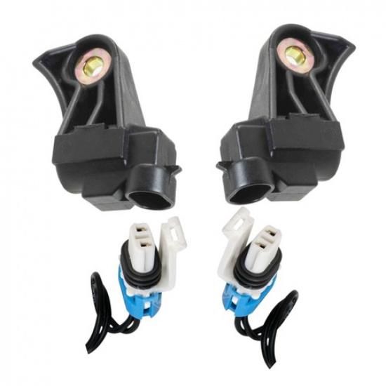 2 X ABS Wheel Speed Sensor + Connectors Front L/R For Buick Cadillac Chevrolet &