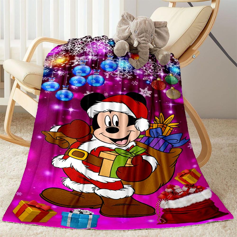 Christmas Mickey Mouse Blanket Gift Blanket Warmthful Decor Suitable for Sofa Couch Office Bed Picnics Design Gifts Friends Y15