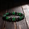 Festive Gifts Green Agate African Turquoise Black Onyx Beaded Bracelet Natural Fashion Jewelry For Men Women Daily Wear Gift