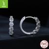 10 Points Moissanite Ear Buckle Women, Simple Classic S925 Silver Mozzarella Diamond Earrings Earrings