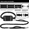 Outdoor running pet leash nylon reflective night run walk fanny pack leash dog leash set