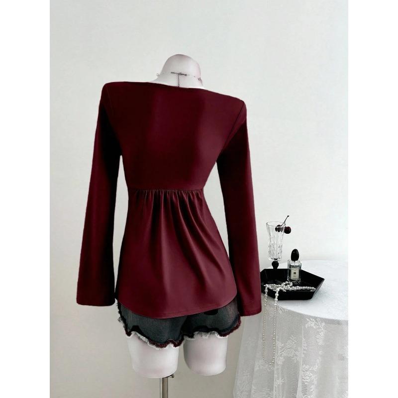 Frühling Herbst Französisches Design Gedrehter Brustkorb Modischer Stil Winter Kapuzenpullover Langarm Damen