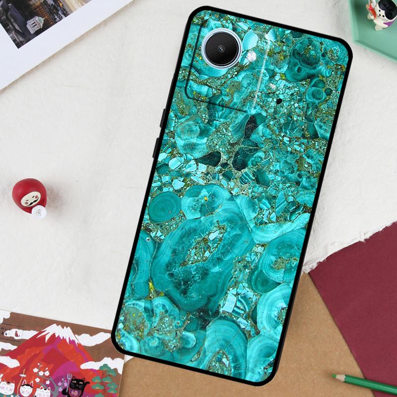 Agate Gem Crystals Marble Pattern For Realme GT 6T 6 5 GT 7 Pro C61 C55 C53 C51 C21Y C25S C67 C75 10 11 12 13 14 Pro Plus Case