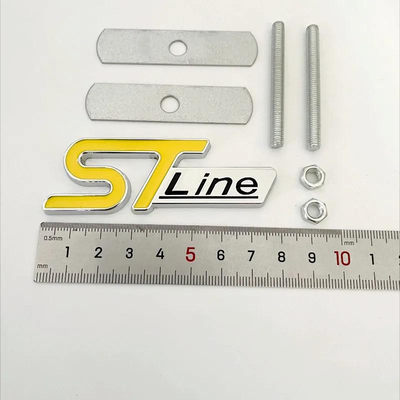 3D kovové logo ST Line odznak emblém na kufr přední mřížku pro Ford Focus MK4 PUMA Mondeo Kuga Fiesta ST Line samolepka příslušenství