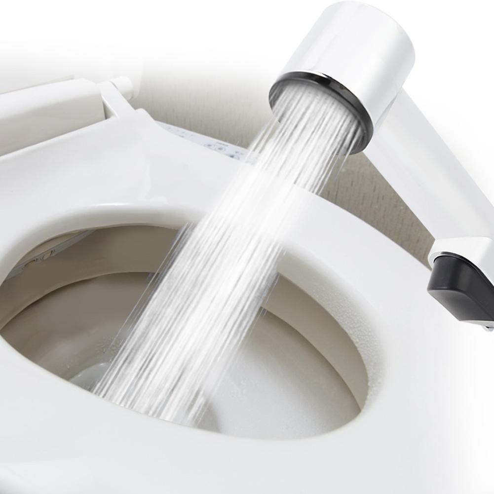 Electroplate Toilet Bidet Adapter Spray Handhold Shower Head Wall Bracket Hose Kit