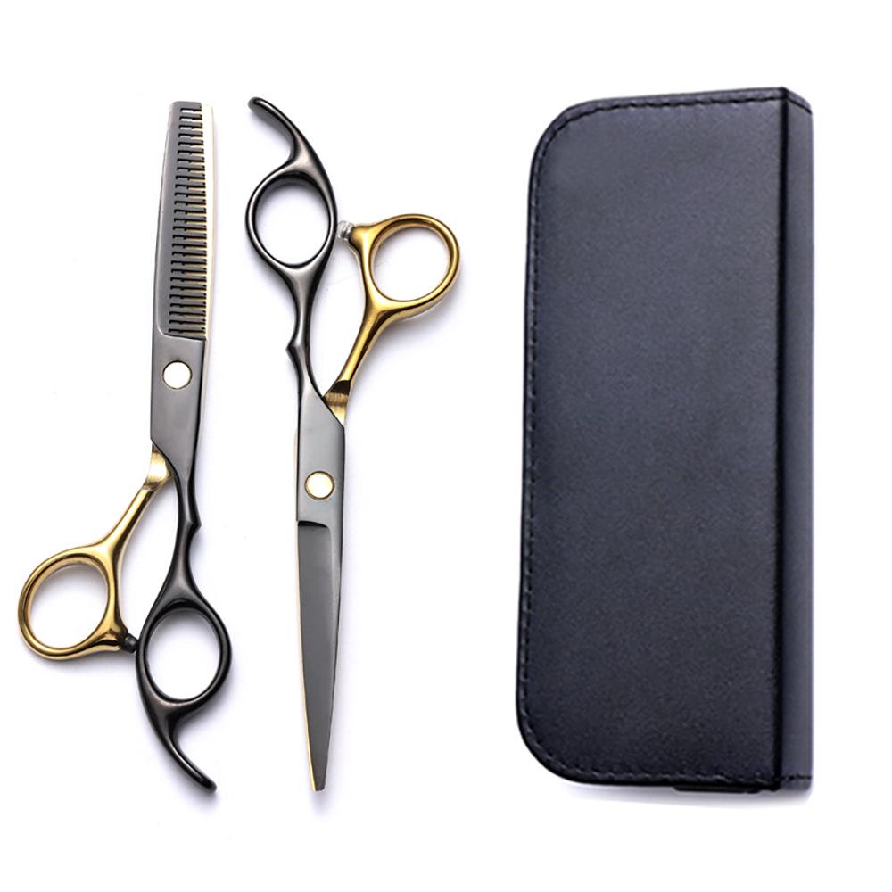 Hairdressing Scissors Set: Colored Straight-Tooth & Thinning Bangs Scissors for Professional Stylists