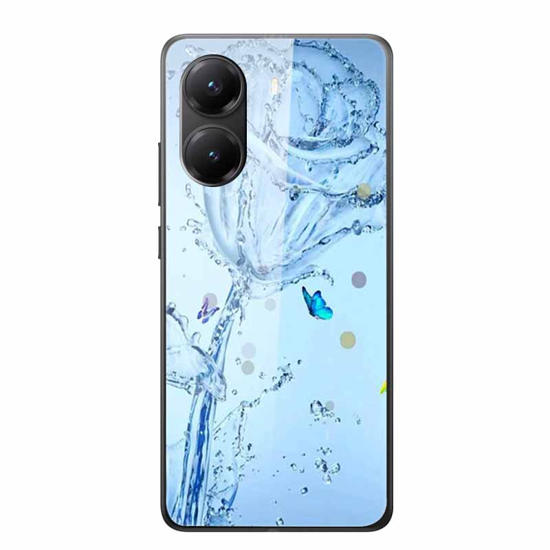 For Poco X7 Pro Glass Case Luxury Phone Back Capa Case for PocoX7pro X 7 Pro Hard Tempered Shield Animals Cartoon Lovely Cover