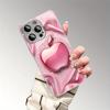 Pink Sparkling Diamond For Apple Print Glass Electroplated Case For iPhone 11 12 13 14 15 16 17 Pro Max Plus 16E 17 Air Cover
