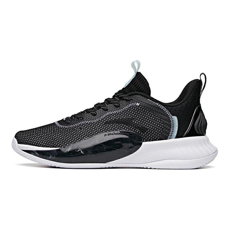Anta Light Cavalry 6 Slip Resistant Durable Low Top Basketball Shoes Men Sneakers Black 112121605-2
