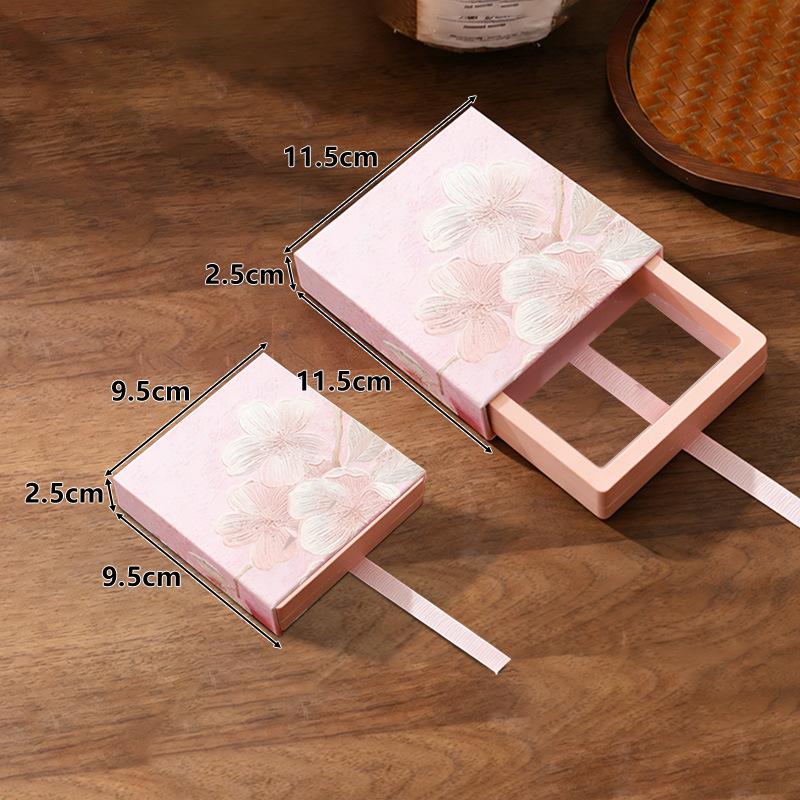 

Premium Sense PE Film Storage Box for Badge & Bracelet Anti-Oxidation Organizer apricot powder (with pink inner box); 9*9*2cm