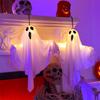 2Pcs Haunting LED Specter Hangings Ornament for Halloween Glowing Specter for Chilling Outdoor Lawns and Garden Display