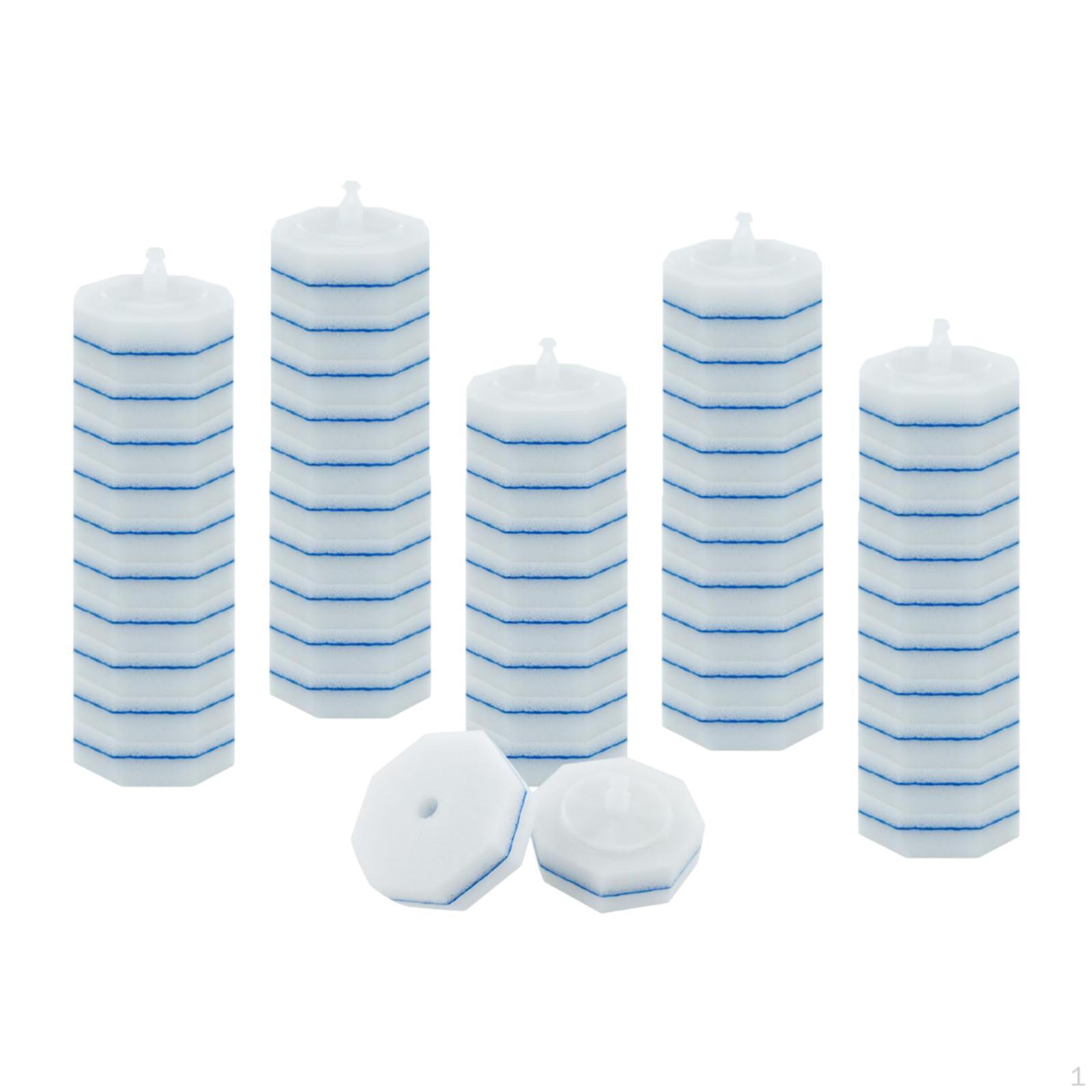 

Сменные головки для туалетной щетки, легко заменяемые, чистящие сменные подушечки для ванной комнаты 50 pieces