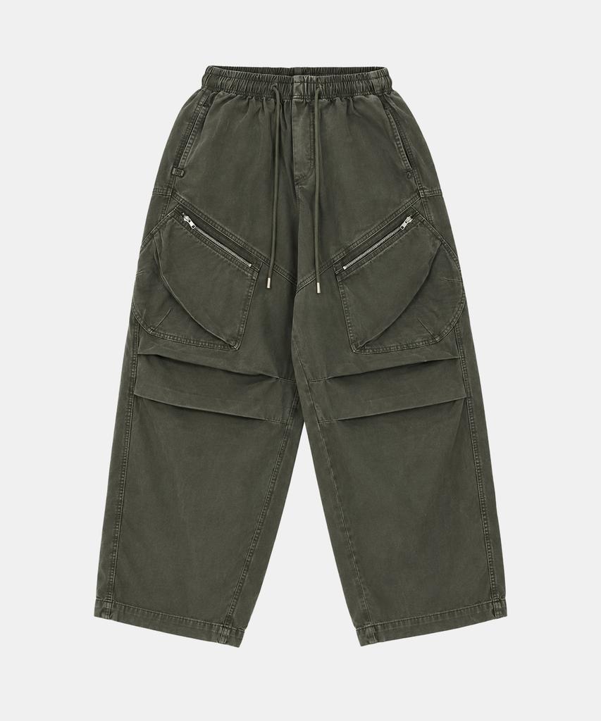 IKALOOK Balloon Fit Washed Dynamic Cargo Pants Dd1Fmpt167