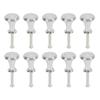 10 Sets Einzelloch-Griffe 20x25MM Ersatz Einzelloch Schubladen-Schrank Runde Griff-Dekoration