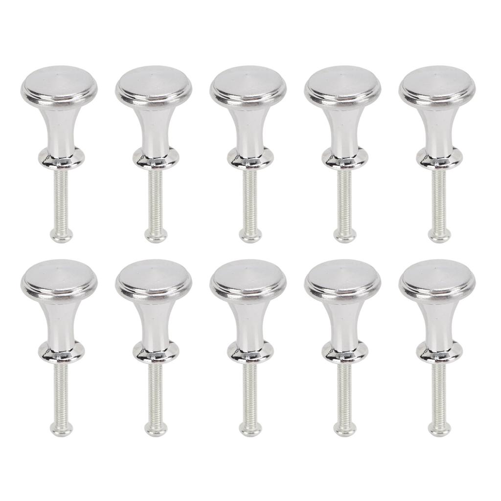 10 Sets Einzelloch-Griffe 20x25MM Ersatz Einzelloch Schubladen-Schrank Runde Griff-Dekoration