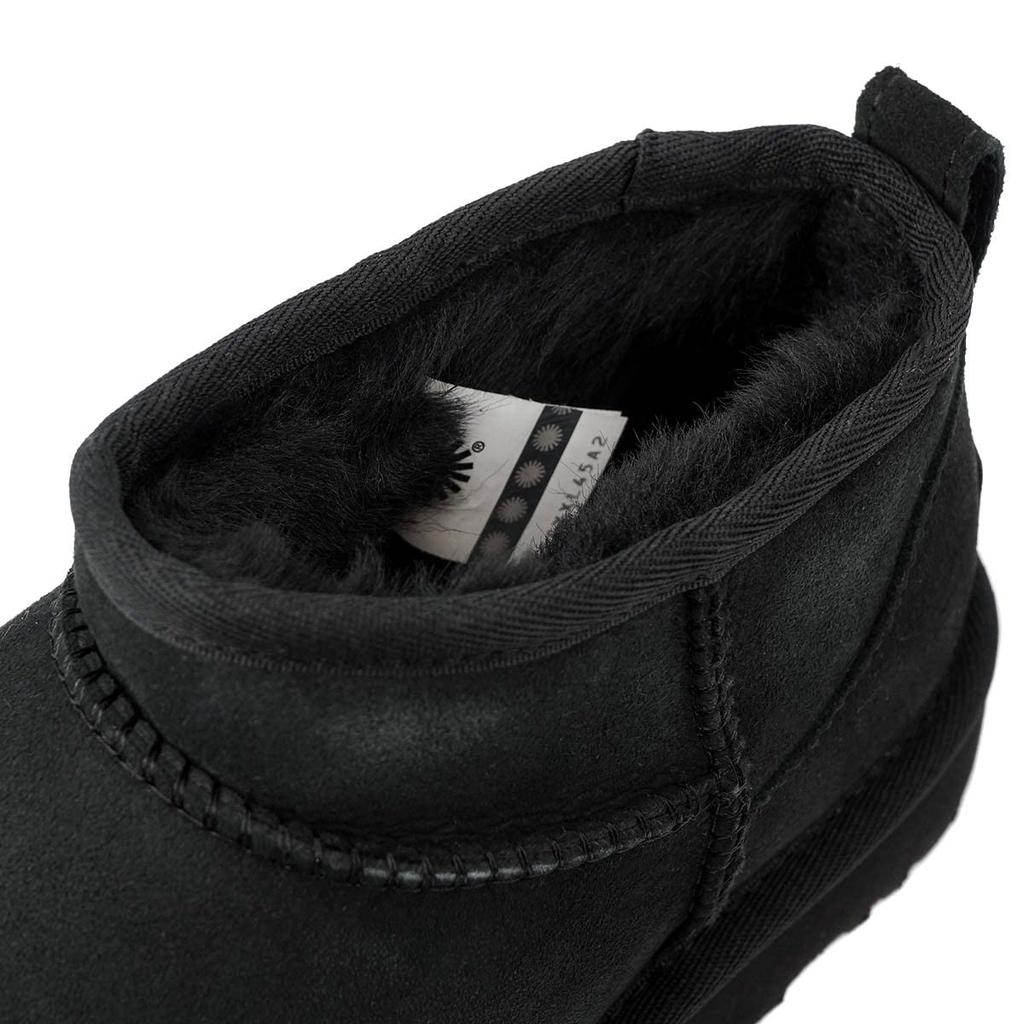 UGG Australia Sheepskin Ultra Short Boots CLASSIC ULTRA MINI [UGGL1116109] Black / Size 7 [Parallel Import]