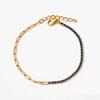 Luxury Colorful Cubic Zirconia Tennis Bracelets For Women Girls Stainless Steel Gold Color Splicing Chain Bracelet Jewelry Gifts