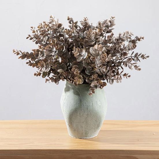 Planta de plástico única, realista, sem manutenção, decoração