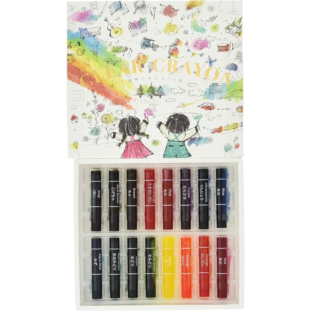 KOKUYO (KOKUYO) Clear Crayons 16 Colors KE-AC28