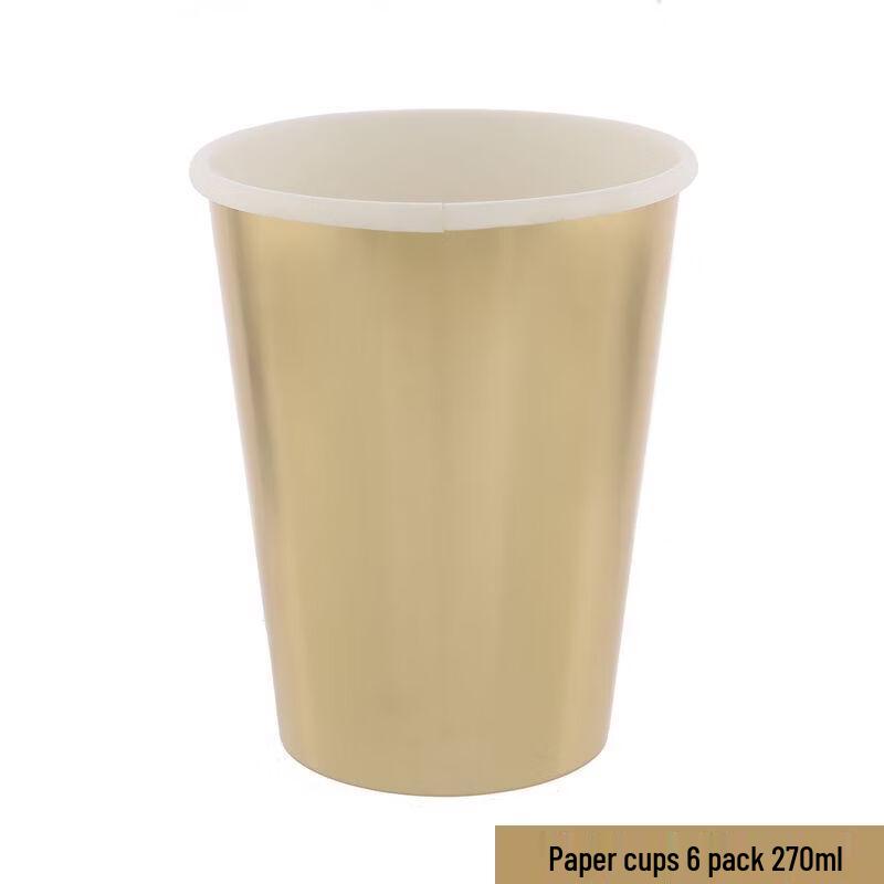 

OIMG Gold Striped Party Tableware Set