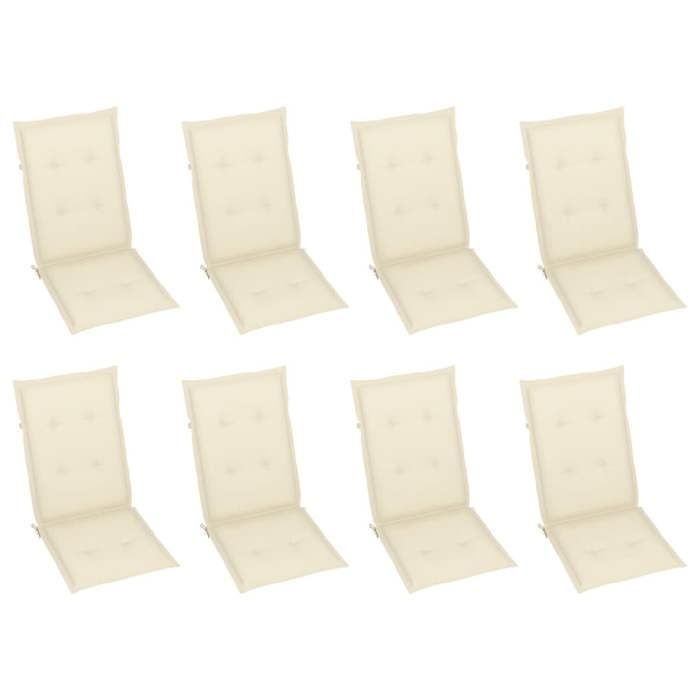 Maison Exclusive - Chaises inclinables de jardin et coussins lot de 8 Gris Acacia