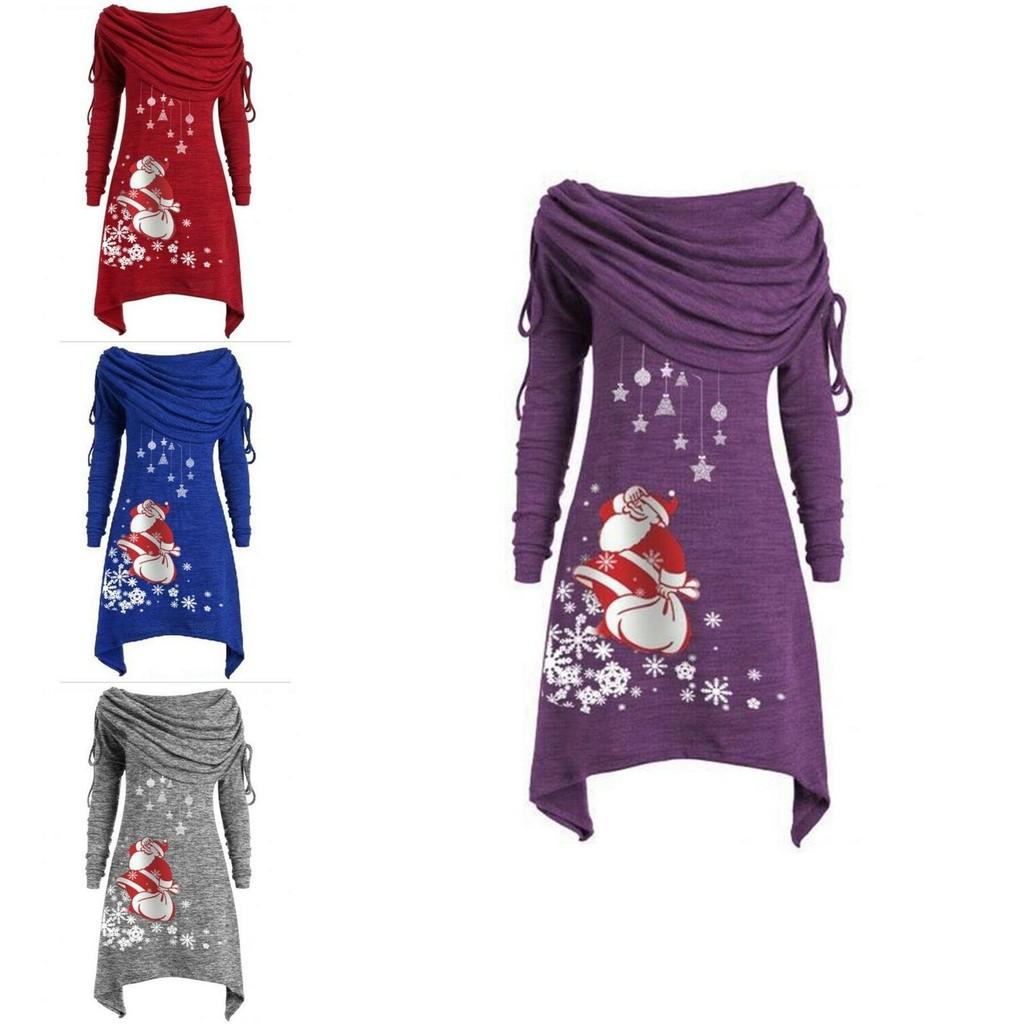 Festive Women's Santa Claus Sweater Jumper With Soft Material For Christmas Celebrations