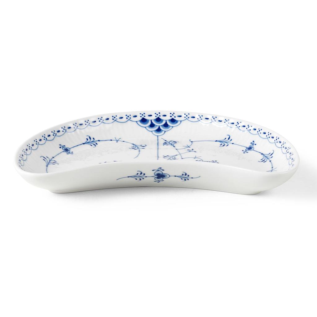 Imported Royal Copenhagen Blue Fluted Half Lace Crescent Dish Plate 22cm 1070987 [Regular Product] Approx.