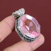 Faceted Pink Kunzite Pendant Vintage Pendant Gemstone Pendant 925 Sterling Silver Pendant Pink Kunzite Jewelry Handmade Pendant Gift For Mom