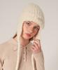 MONBIRDIE GOLF Earflap Knit Trooper Hat Ivory