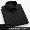 Men's Formal Shirt Long Sleeve Office Solid Color Striped Pocket Fashion Business Professional Wear Social White Shirt