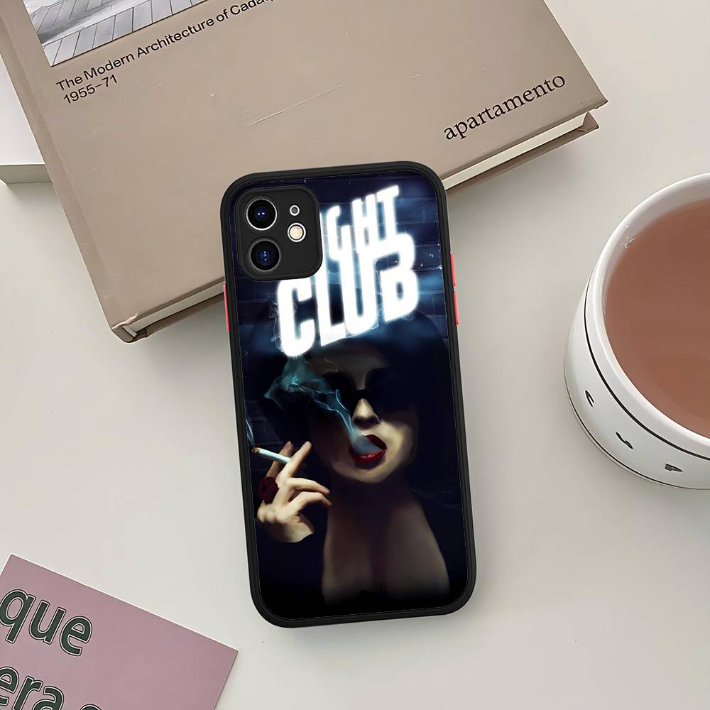 Classic Movie F-fight C-club Phone Case For IPhone 16 15 14 13 12 11 Pro Max 7 8 6 6s Plus Matte Cover