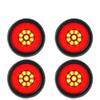 4PCS 4" Round LED Rear Tail Light Truck Stop Turn Tail Reverse  Lights Trailer Lorry Van Brake Signal Lamp DRL Running lamp