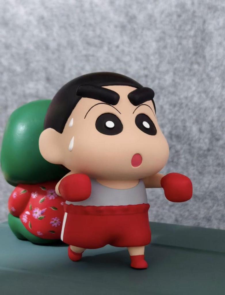 Crayon Shin-chan Boxing Figure Trendy Toy Doll: Cute Desktop Ornament & Birthday Gift
