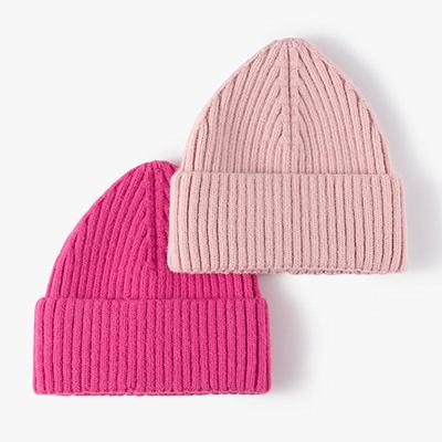 Autumn Winter Hats For Women Fashion Cashmere Knitted Cap Adult Solid Color Beanie Outdoor Warm Thick Cap