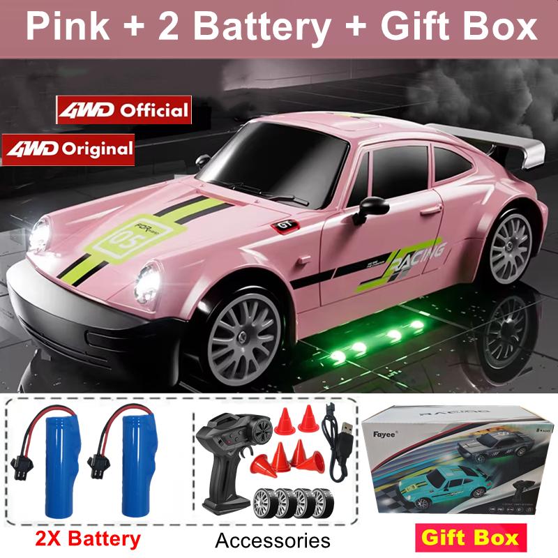 4Wd Rc Drift Car With Led Light 2.4G Radio 20Km/H High Speed Remote Control Racing Cars Vehicle Model Toy Gift For Boy Girl Kid